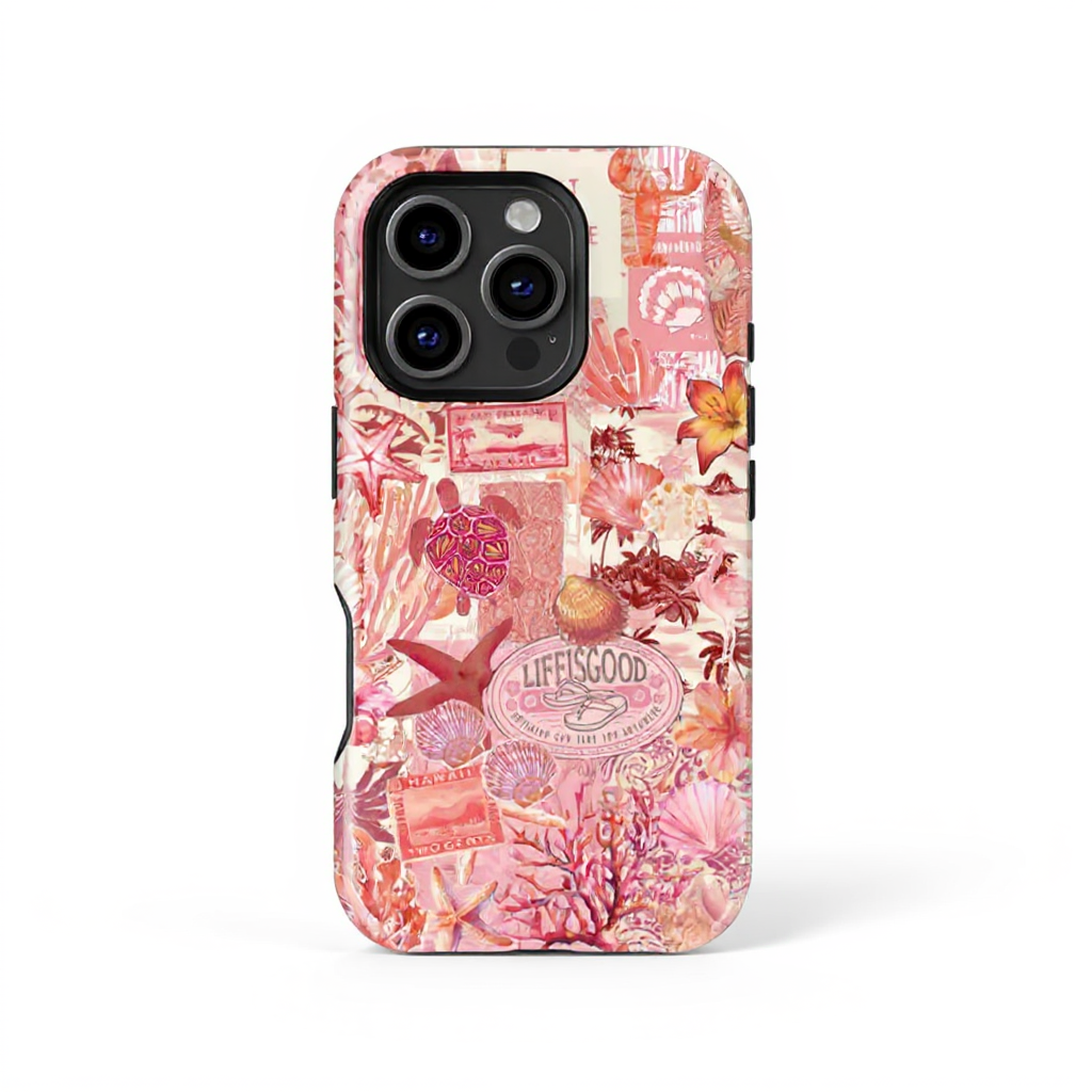 Tropical Floral Art Tough Phone Case