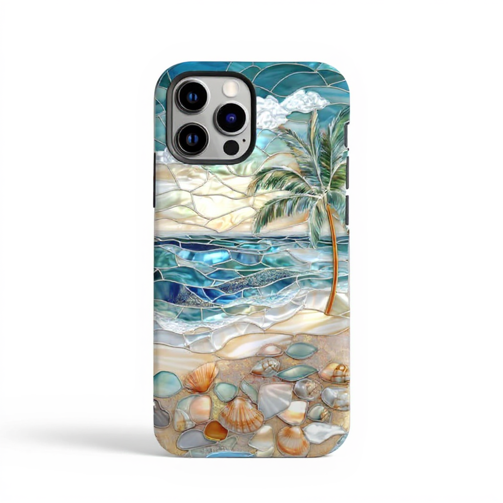 Tropical Ocean Mosaic Scene Tough Phone Case