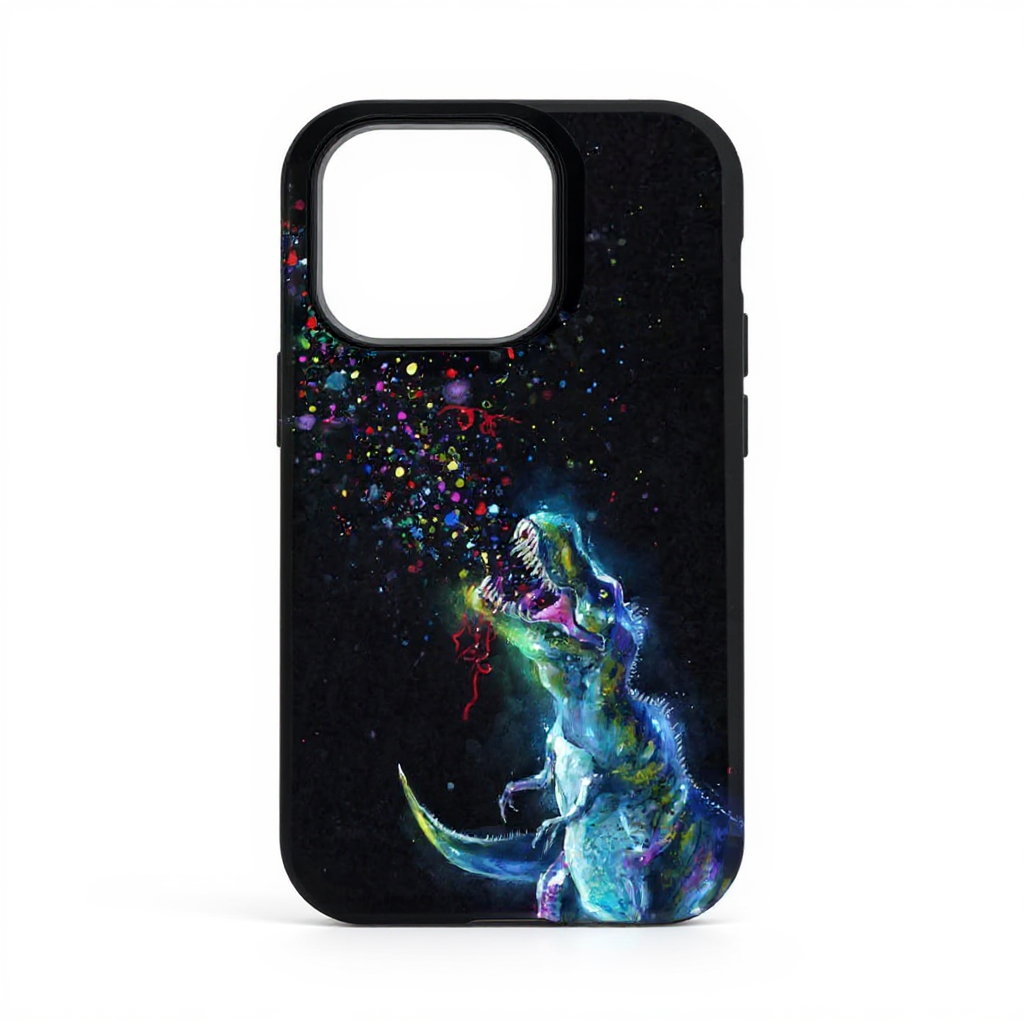 Vibrant Colorful Dinosaur Art Tough Phone Case