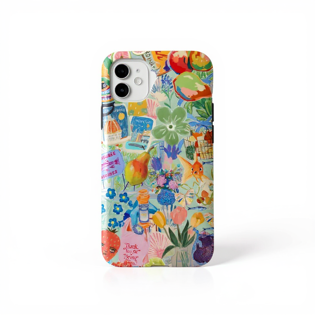Vibrant Floral Collage Tough Phone Case