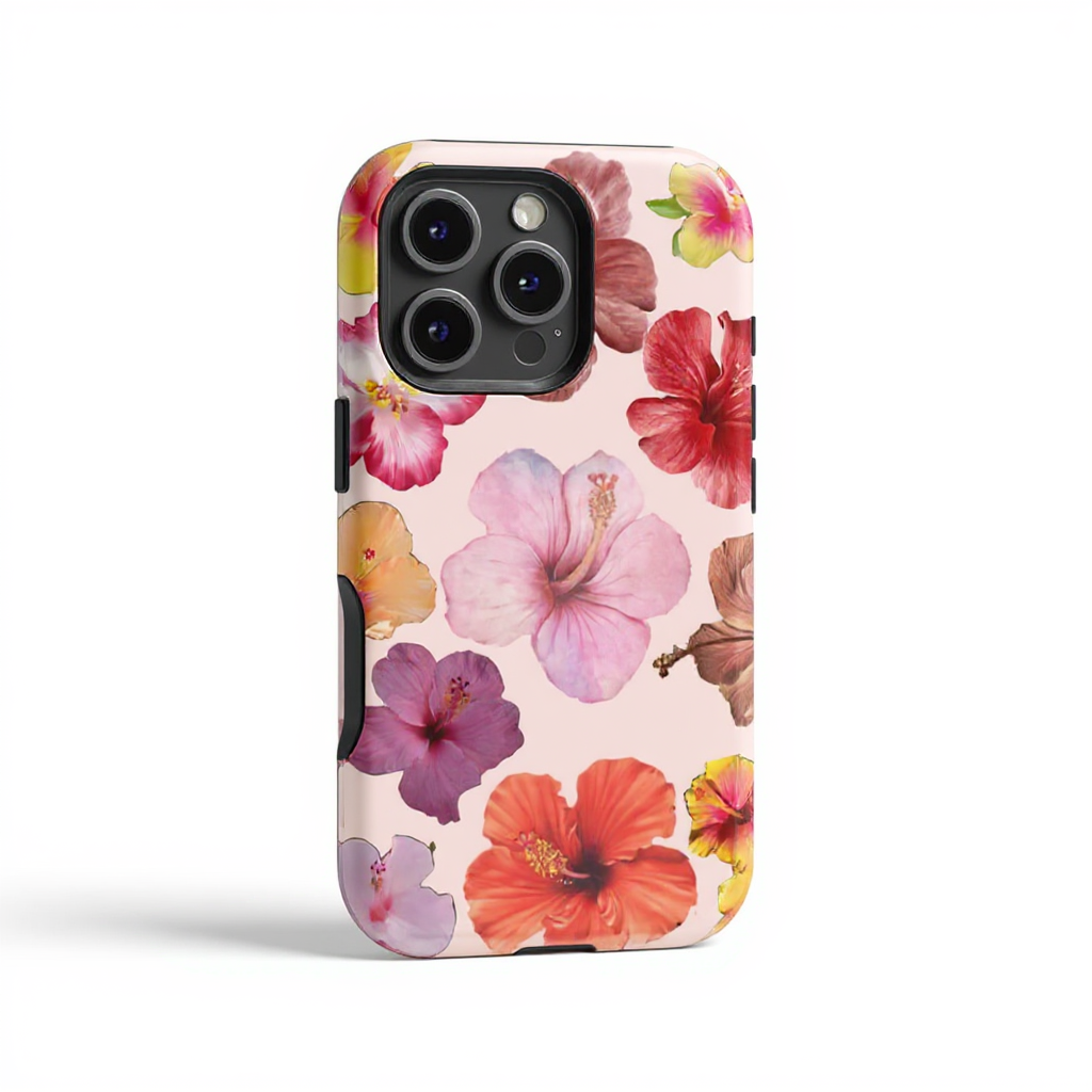 Vibrant Floral Hibiscus Design Tough Phone Case