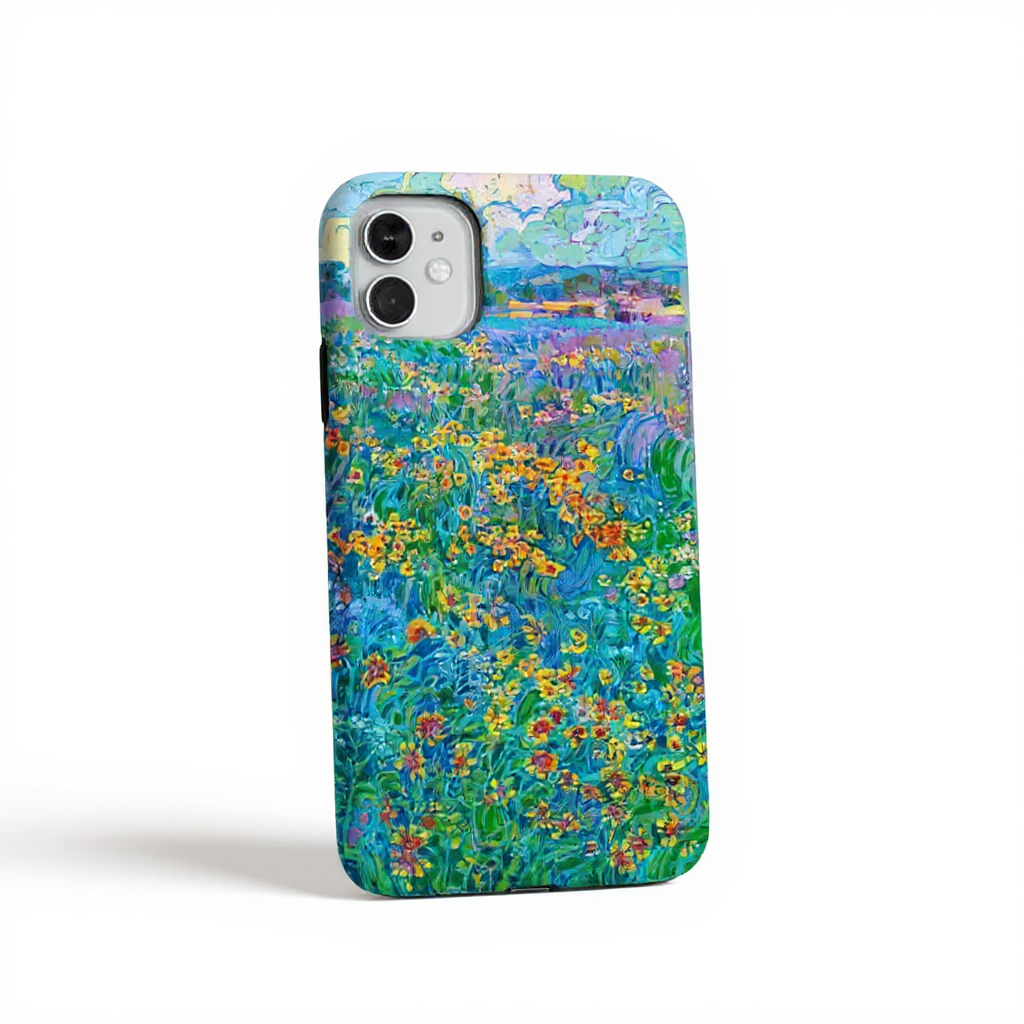 Vibrant Floral Landscape Tough Phone Case