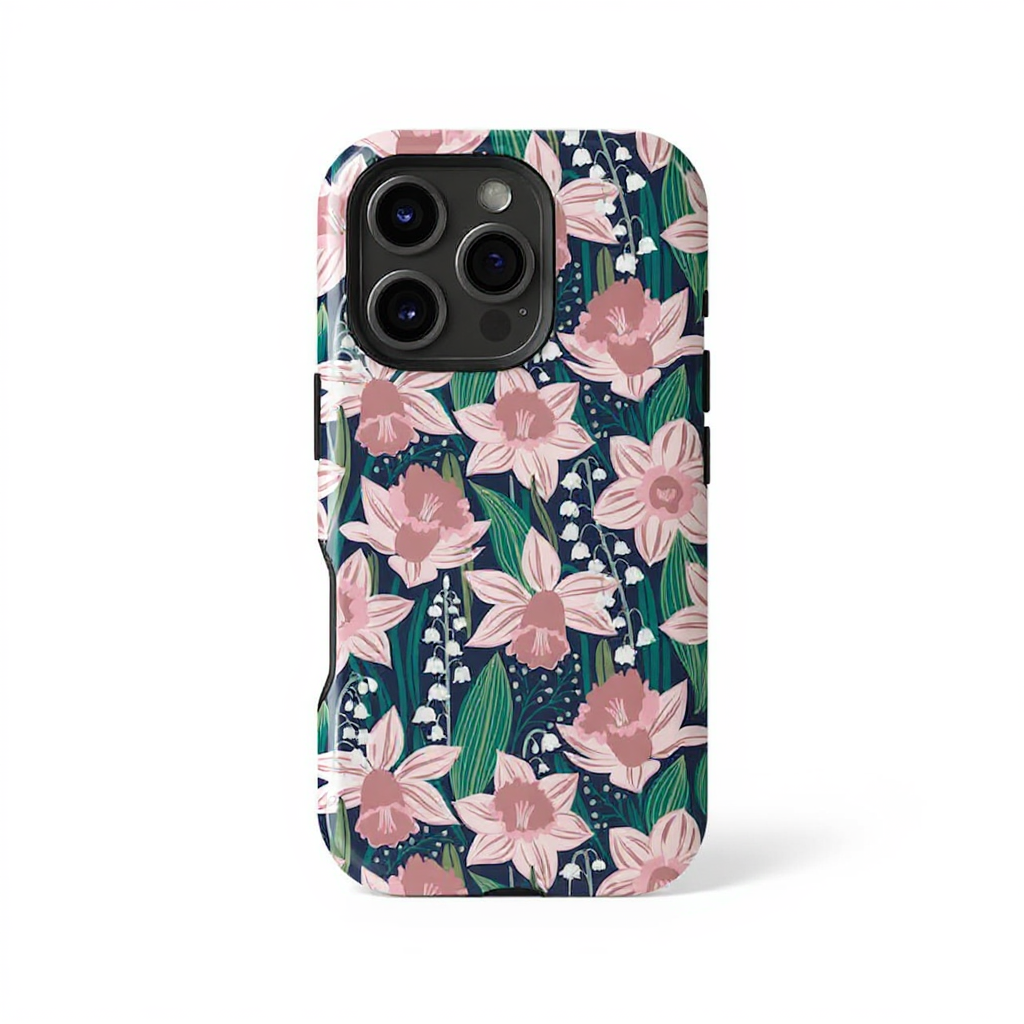 Vibrant Floral Pattern Tough Phone Case