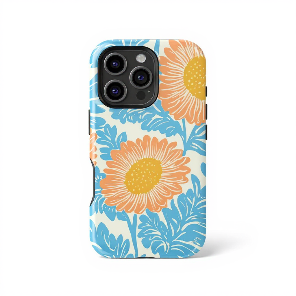 Vibrant Floral Pattern Tough Phone Case