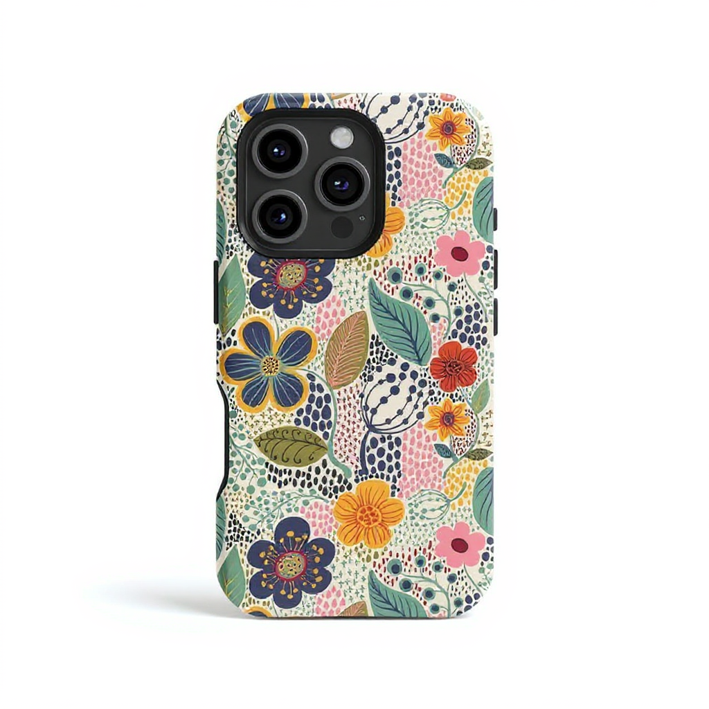 Vibrant Floral Pattern Tough Phone Case