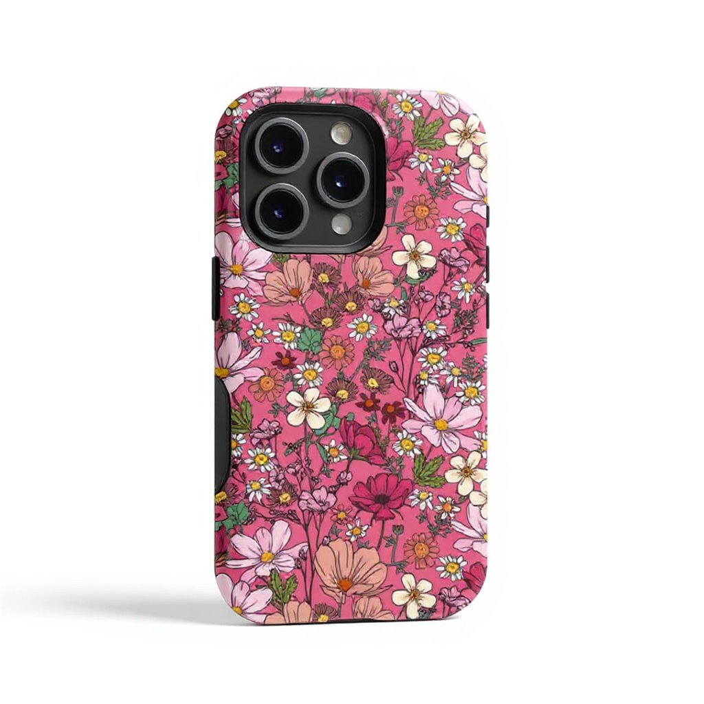 Vibrant Floral Pattern Tough Phone Case
