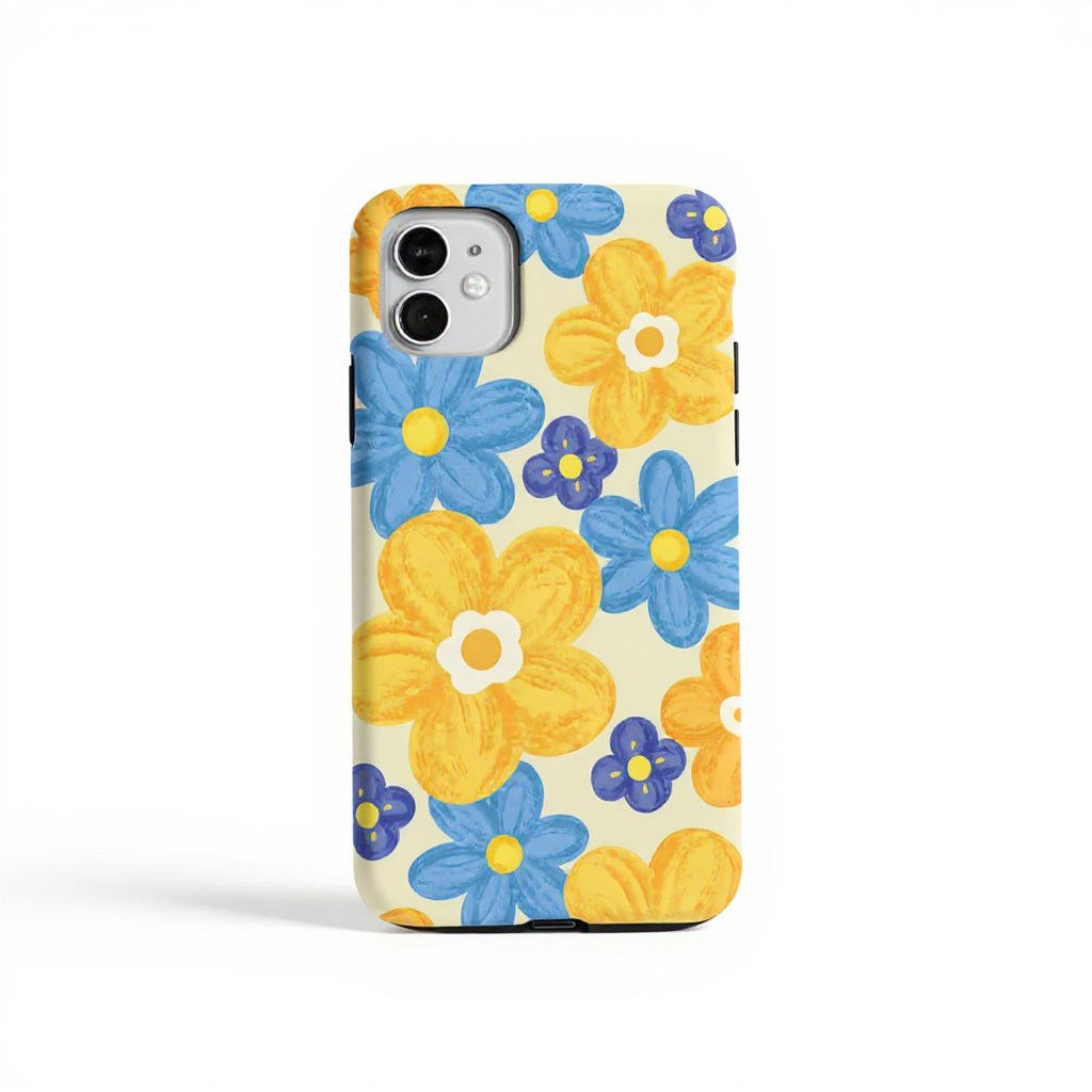 Vibrant Floral Pattern Tough Phone Case