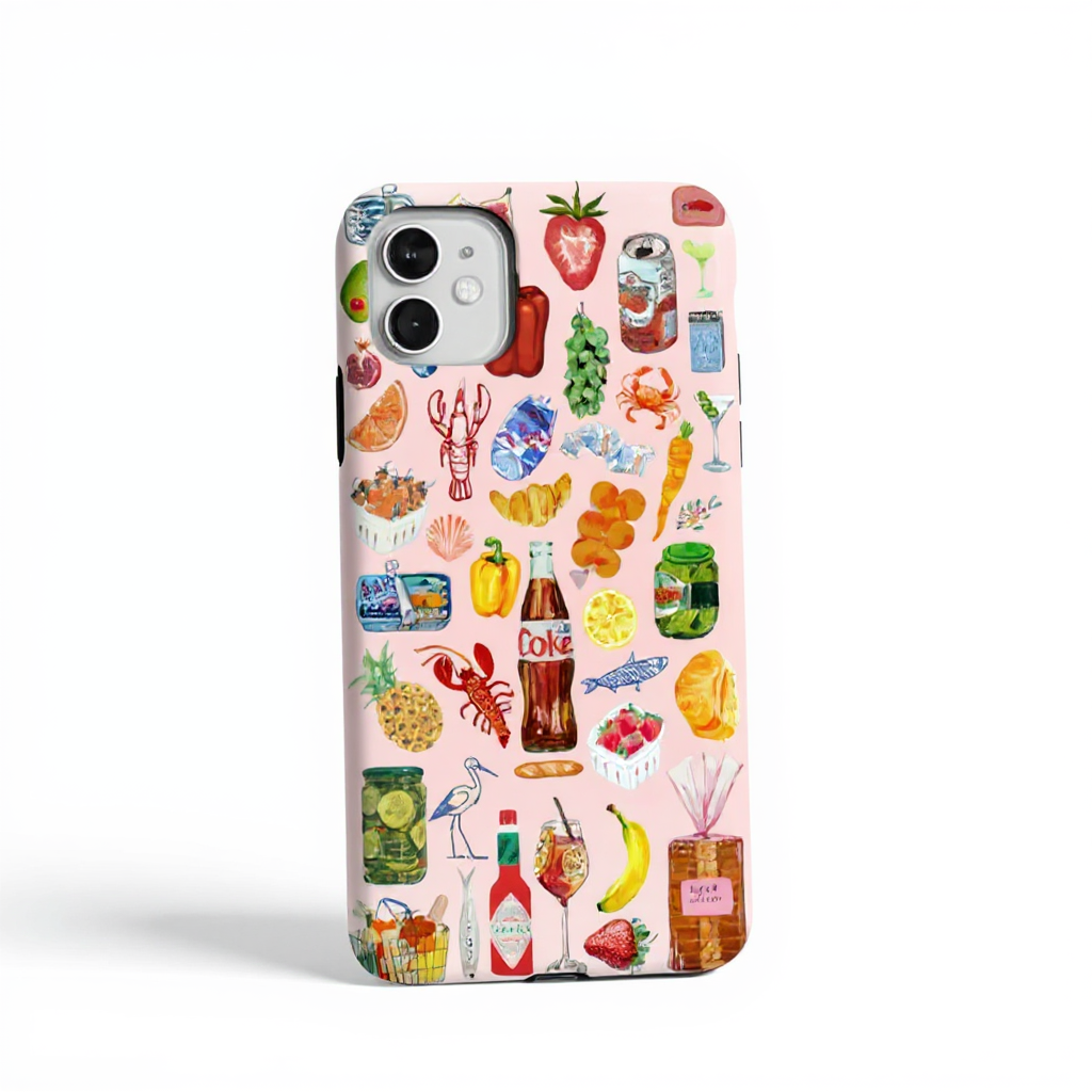Vibrant Food Pattern Tough Phone Case
