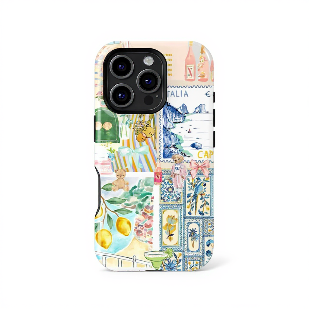 Vibrant Italian Art Collage Tough Phone Case