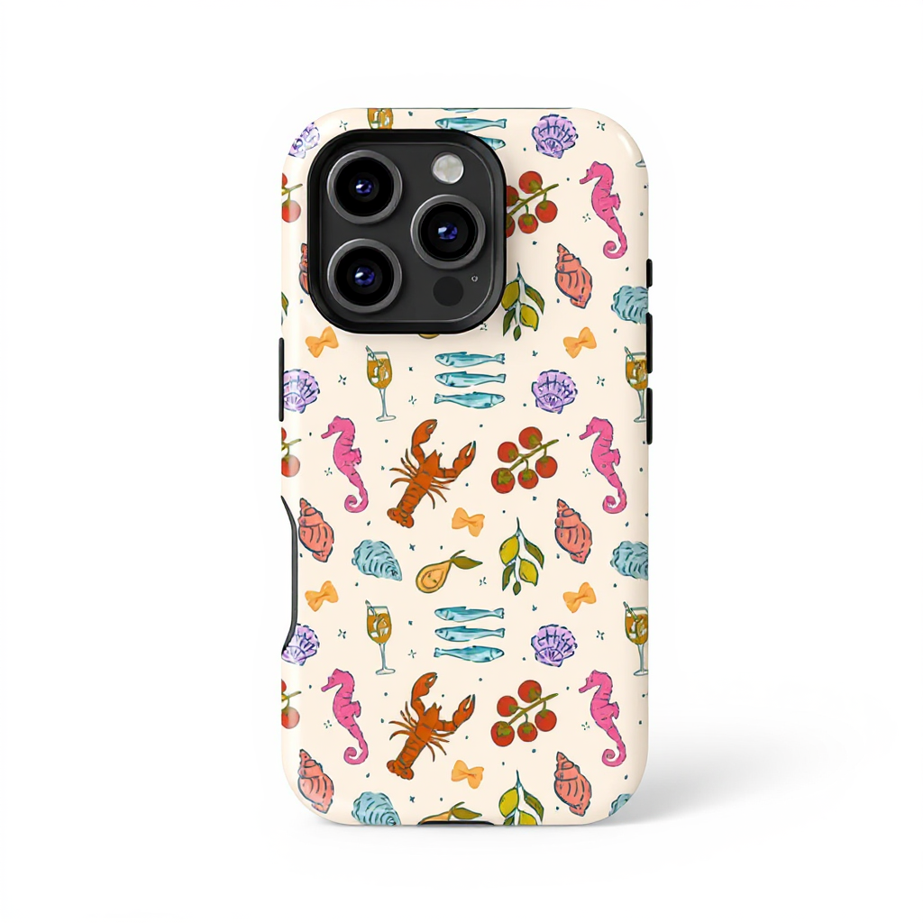 Vibrant Ocean Life Pattern Tough Phone Case