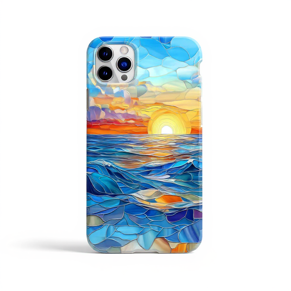 Vibrant Ocean Sunset Art Tough Phone Case
