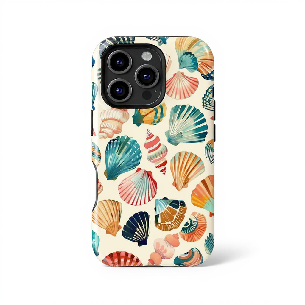 Vibrant Seashell Pattern Tough Phone Case