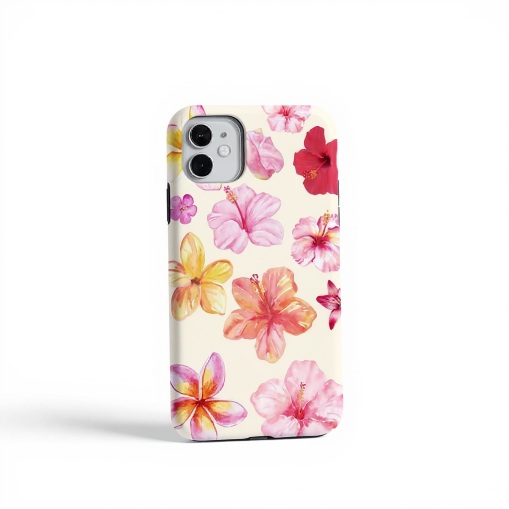 Vibrant Tropical Floral Art Tough Phone Case