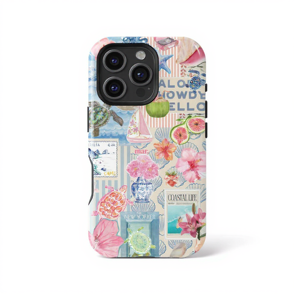 Vibrant Tropical Floral Art Tough Phone Case