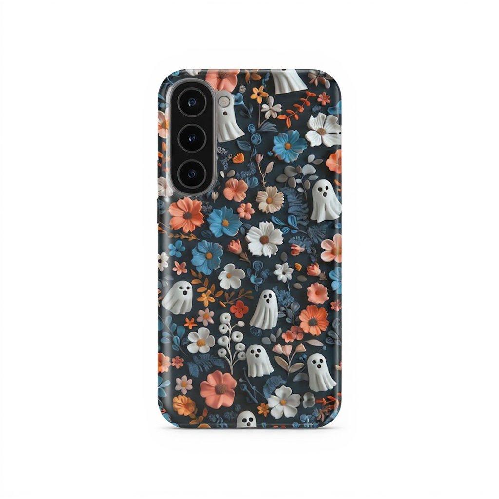 Whimsical Floral and Ghosts Tough Phone Case