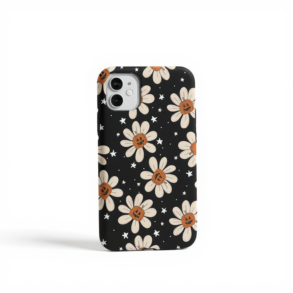 Whimsical Floral Pumpkin Design Tough Phone Case