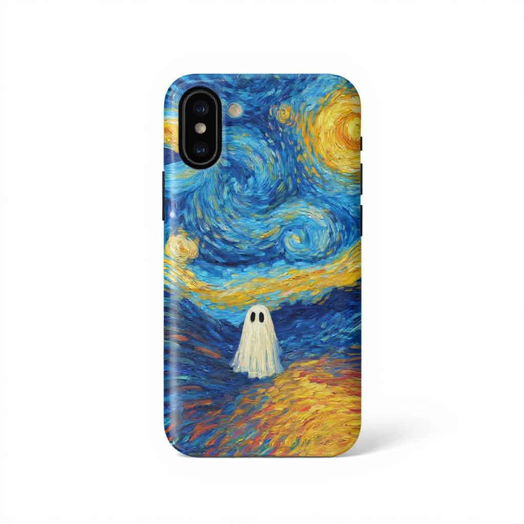 Whimsical Ghost in Starry Night Tough Phone Case