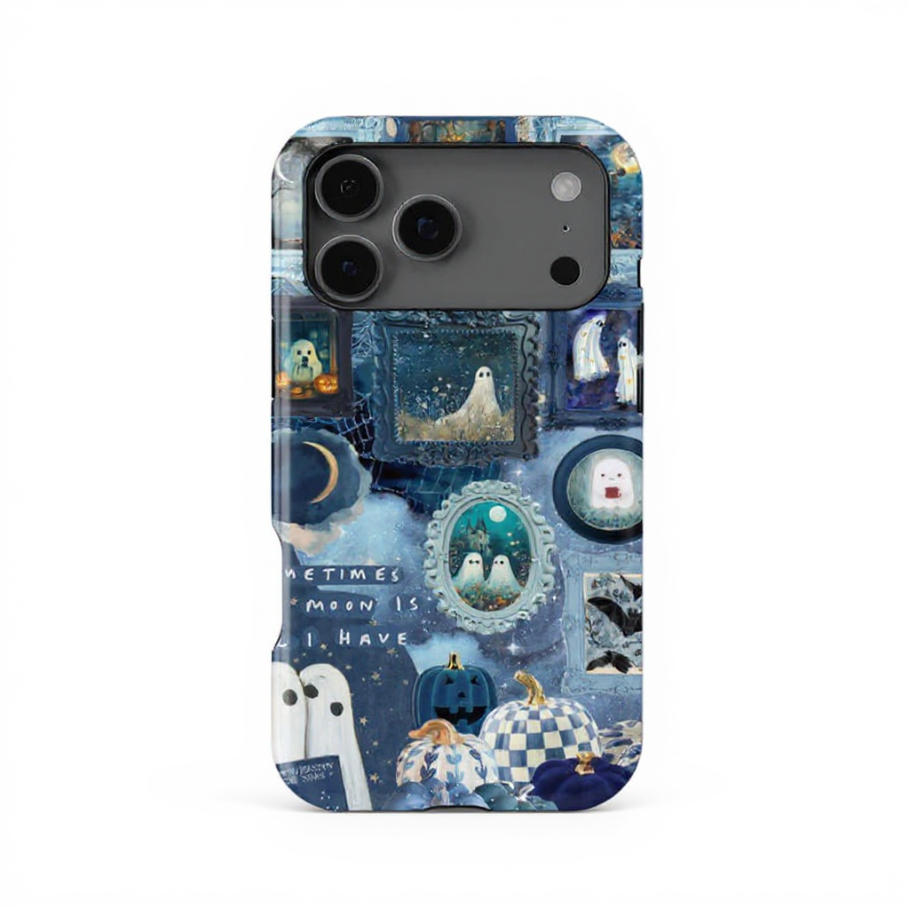 Whimsical Ghostly Blue Aesthetic Tough Phone Case