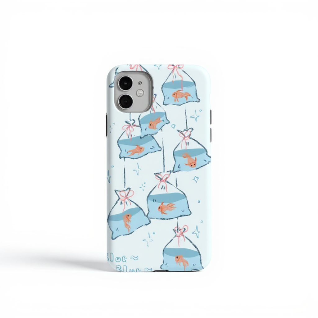 Whimsical Goldfish Bags Art Tough Phone Case
