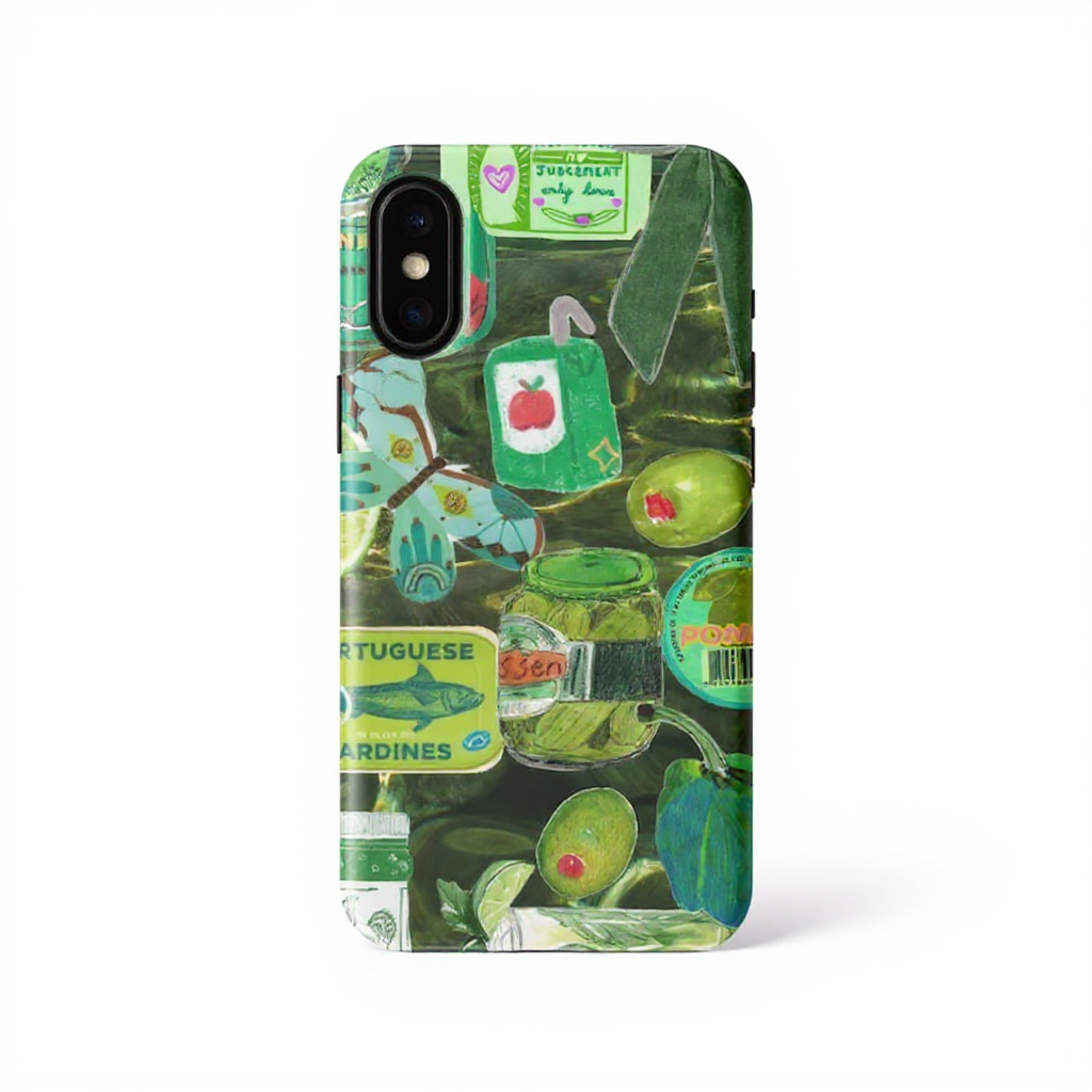 Whimsical Green Pantry Art Tough Phone Case