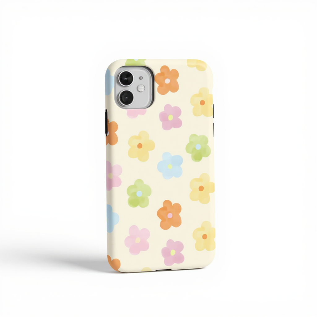 Whimsical Pastel Floral Pattern Tough Phone Case