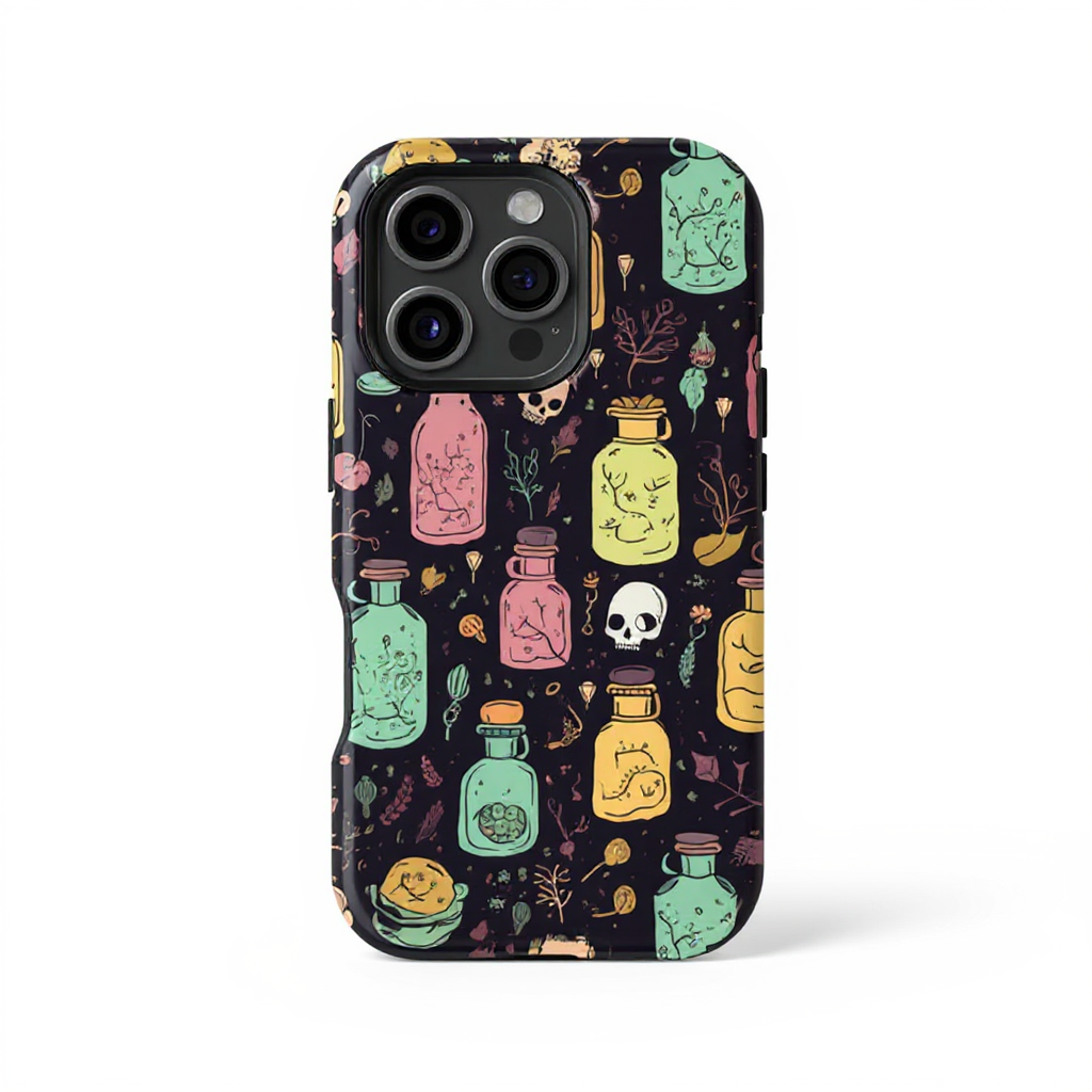 Whimsical Potion Bottles Pattern Tough Phone Case