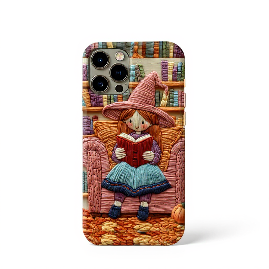 Whimsical Reading Girl Art Tough Phone Case