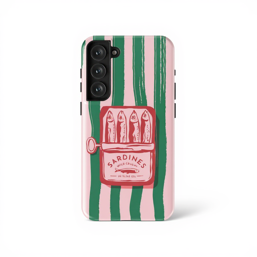 Whimsical Sardine Can Art Tough Phone Case