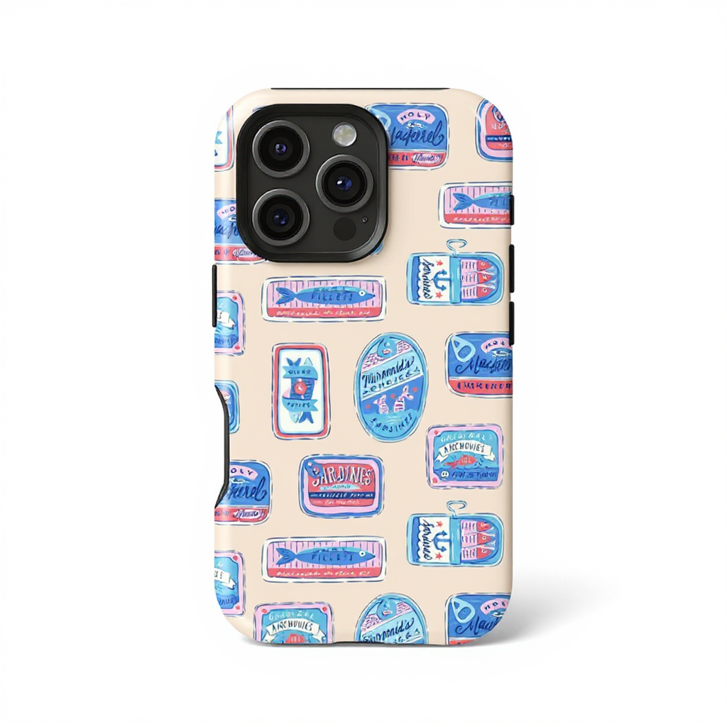 Whimsical Vintage Canned Goods Design Tough Phone Case