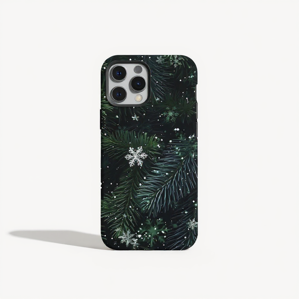 Winter Wonderland Pine Tree Design Tough Phone Case